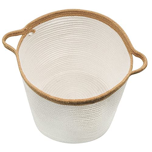 blossoms: stylish cotton & jute bags for her in white beige strap