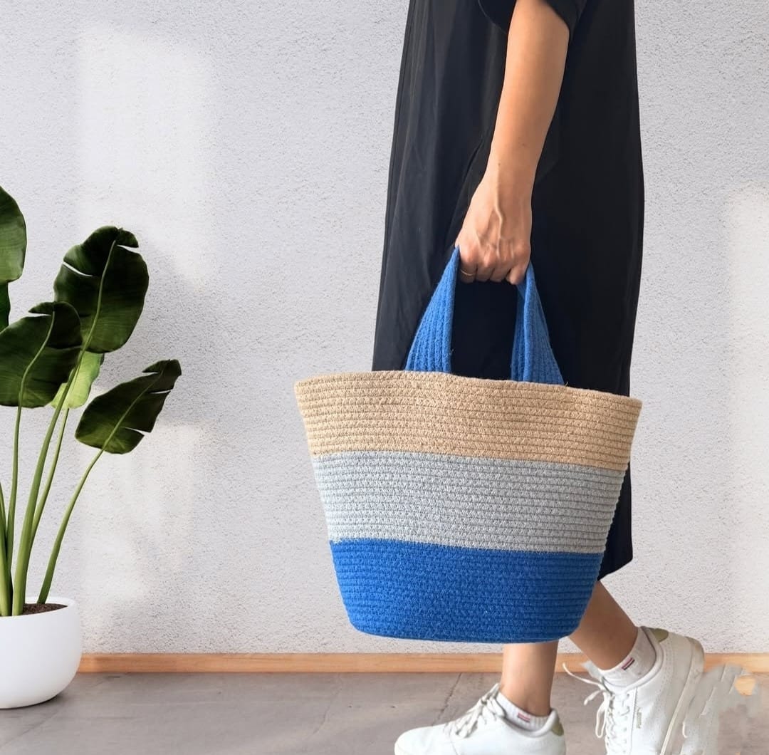 cotton rope/ jute /small dry grass/natural cane/chic dry grass bag/cotton rope woven bag for women vibrant cotton rope handbag chic large tote for women,stylish carryall & shoulder beige gray blue bag cotton rope/ jute /small dry grass/natural cane/chic dry grass bag/cotton rope woven bag for women vibrant cotton rope handbag chic large tote for women,stylish carryall & shoulder beige gray blue bag
