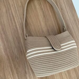 the classic woven top handle tote stylish shoulder handbag for women everyday elegance