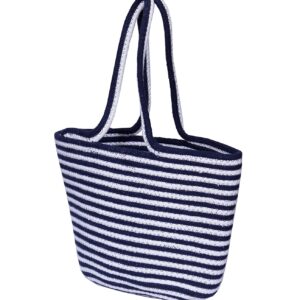 eco friendly handmade women jute bag in black white
