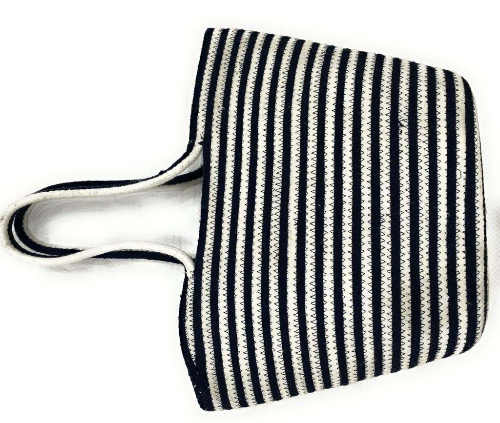 eco friendly handmade women jute bag in black white eco friendly handmade women jute bag in black white