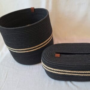 braided bliss set of basket & tissue box