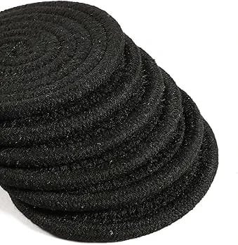 cotton rope/ jute /small dry grass/natural cane/chic dry grass bag/farmhouse coasters for drinks/absorbent coasterfor fabletop protection/women coaster,rustic coaster,rope drink coaster full black cotton rope/ jute /small dry grass/natural cane/chic dry grass bag/farmhouse coasters for drinks/absorbent coasterfor fabletop protection/women coaster,rustic coaster,rope drink coaster full black