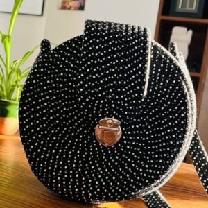 starry night woven purse for women