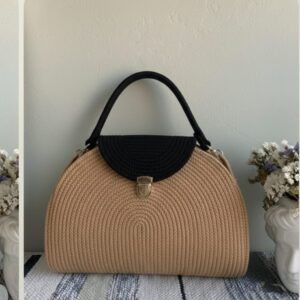 cotton rope boho fancy handbag stlish handmade .handmade cotton cored corssbody bags small purse with gold chain strap and strap and clasp, elegant shoulder bag,