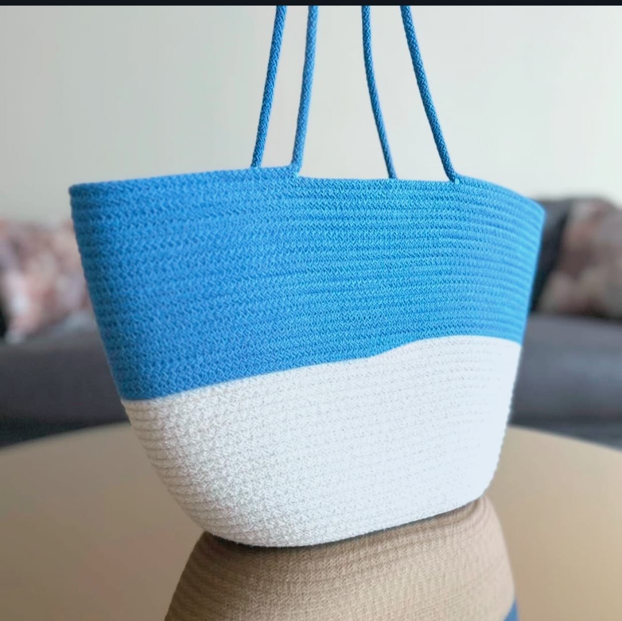 cotton rope/ jute /small dry grass/natural cane/chic dry grass bag/cotton rope woven bag for women vibrant cotton rope handbag chic large tote for women,stylish carryall & shoulder blue white bag cotton rope/ jute /small dry grass/natural cane/chic dry grass bag/cotton rope woven bag for women vibrant cotton rope handbag chic large tote for women,stylish carryall & shoulder blue white bag