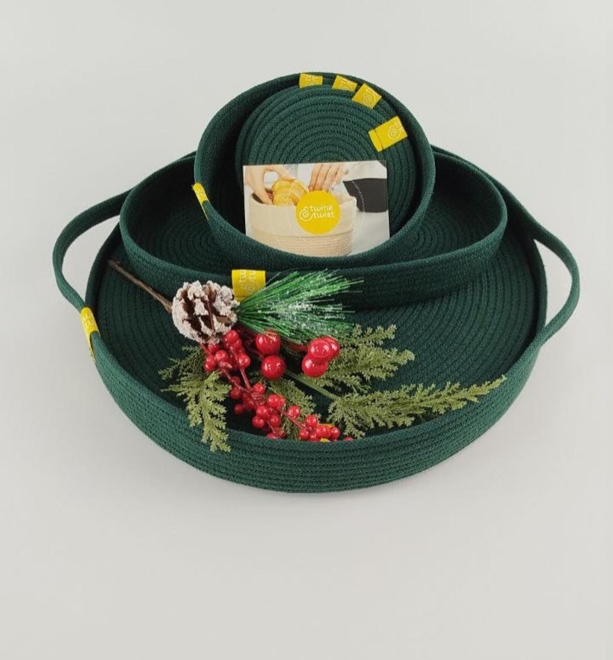 evergreen woven basket set evergreen woven basket set