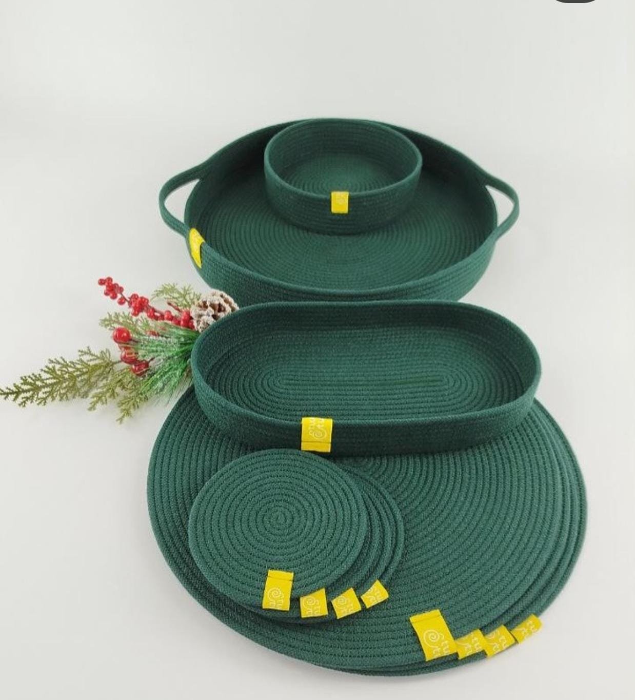 evergreen woven basket set evergreen woven basket set