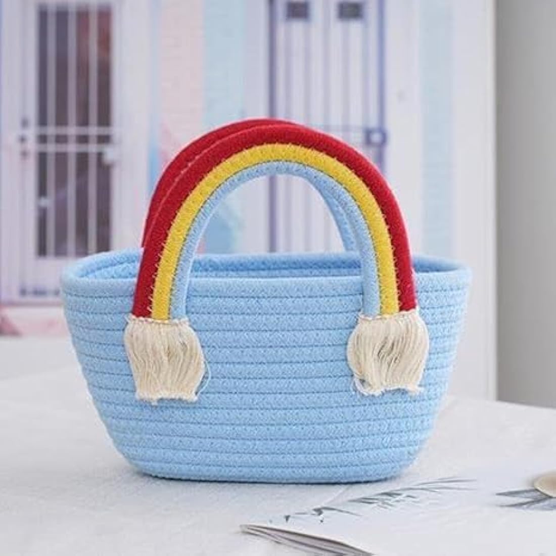 cotton rope handmade rope crossbody bho summer pures handmade claret woven straw bag: boho wooden handle pures