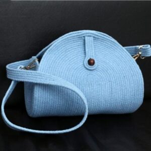 cotton rope boho fancy handbag stlish handmade .handmade cotton cored corssbody bags small purse with gold chain strap and strap and clasp, elegant shoulder bag,
