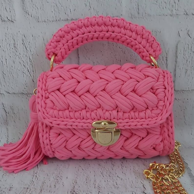 bantrick pink handwoven jute tote bag – eco friendly women’s handbag