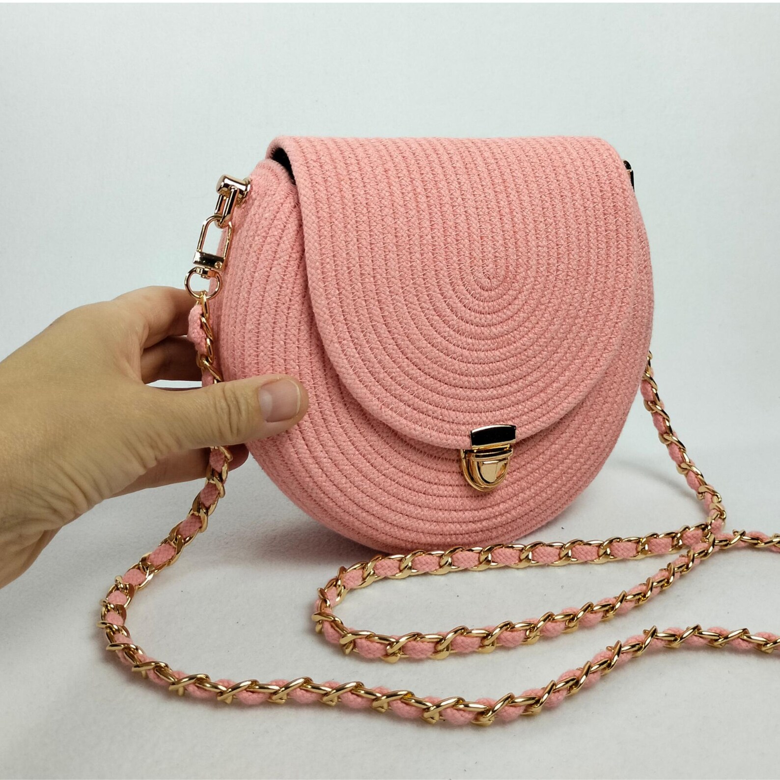 handmade cotton cored corssbody bags small purse with gold chain strap and strap and clasp, elegant shoulder bag, handmade cotton cored corssbody bags small purse with gold chain strap and strap and clasp, elegant shoulder bag,