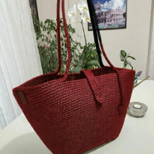 authentic tote bags woven beach handmade weaving shoulder bag cotton thread tote handmade woven crochet handbag casual grand beach basket travel straw trancado bag