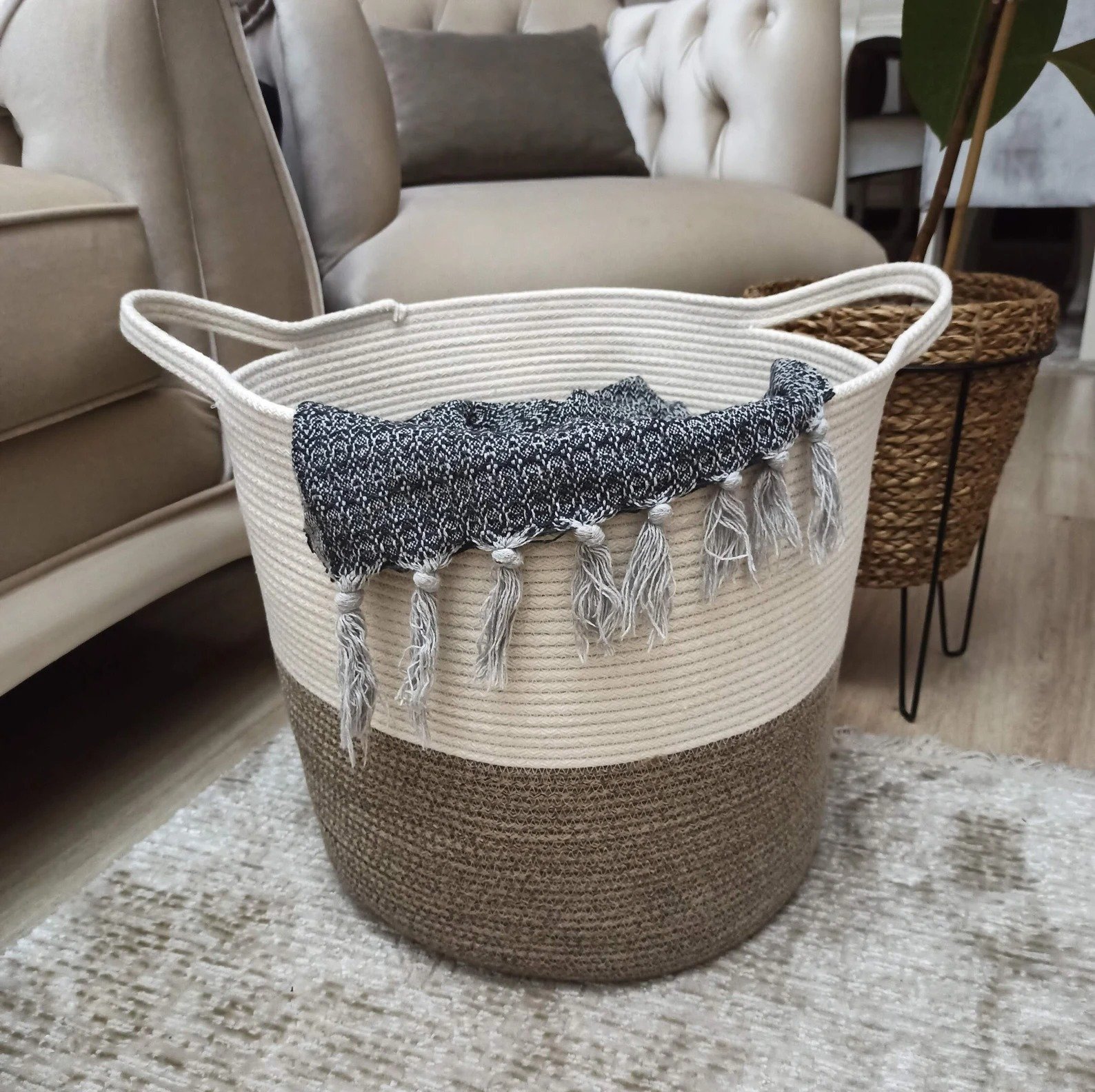 cotton rope handmade rope crossbody bho summer pures handmade claret woven straw bag: boho wooden handle pures