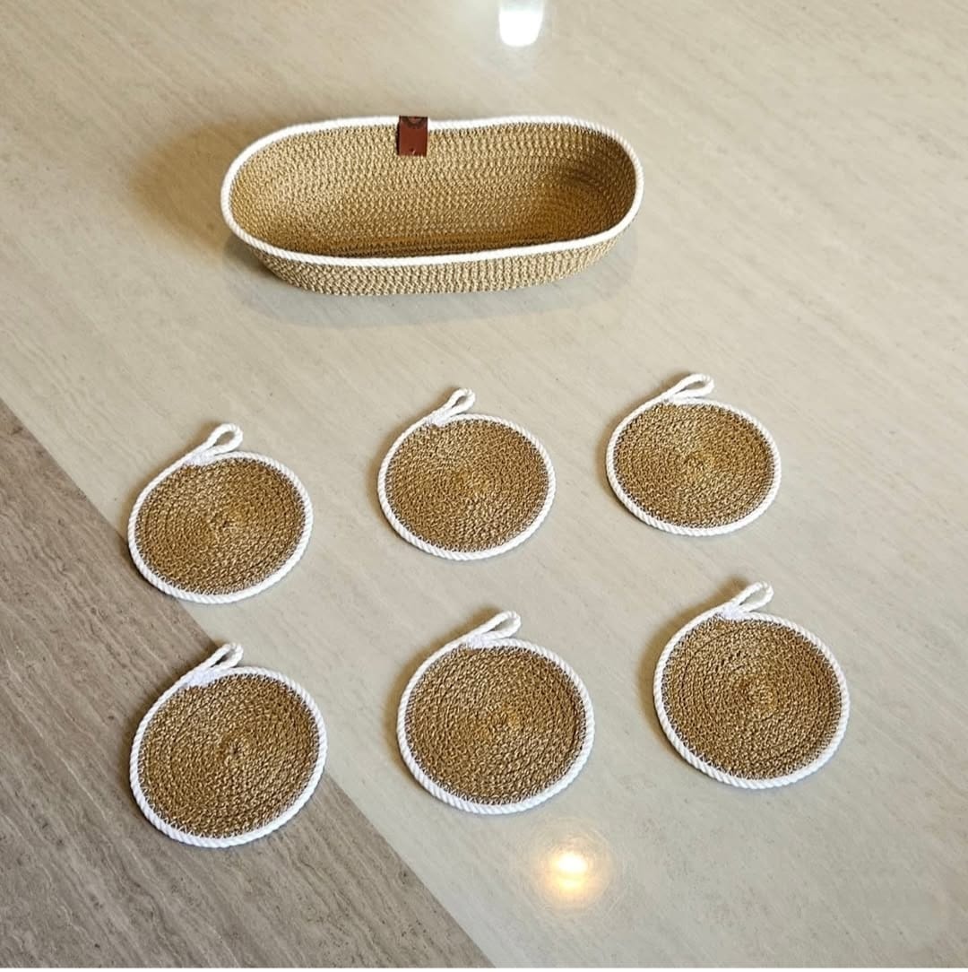 cotton rope/ jute /small dry grass/natural cane/chic dry grass bag/farmhouse coasters for drinks/absorbent coasterfor fabletop protection/women coaster,rustic coaster,rope drink coaster spoon box white beige