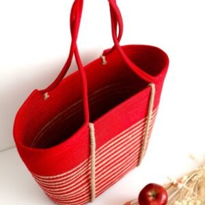 all the cultures fabricating india handmade small dry grass/natural cane/chic dry grass bag/handbag from manipur/carry tote bag sling bags ofwt red