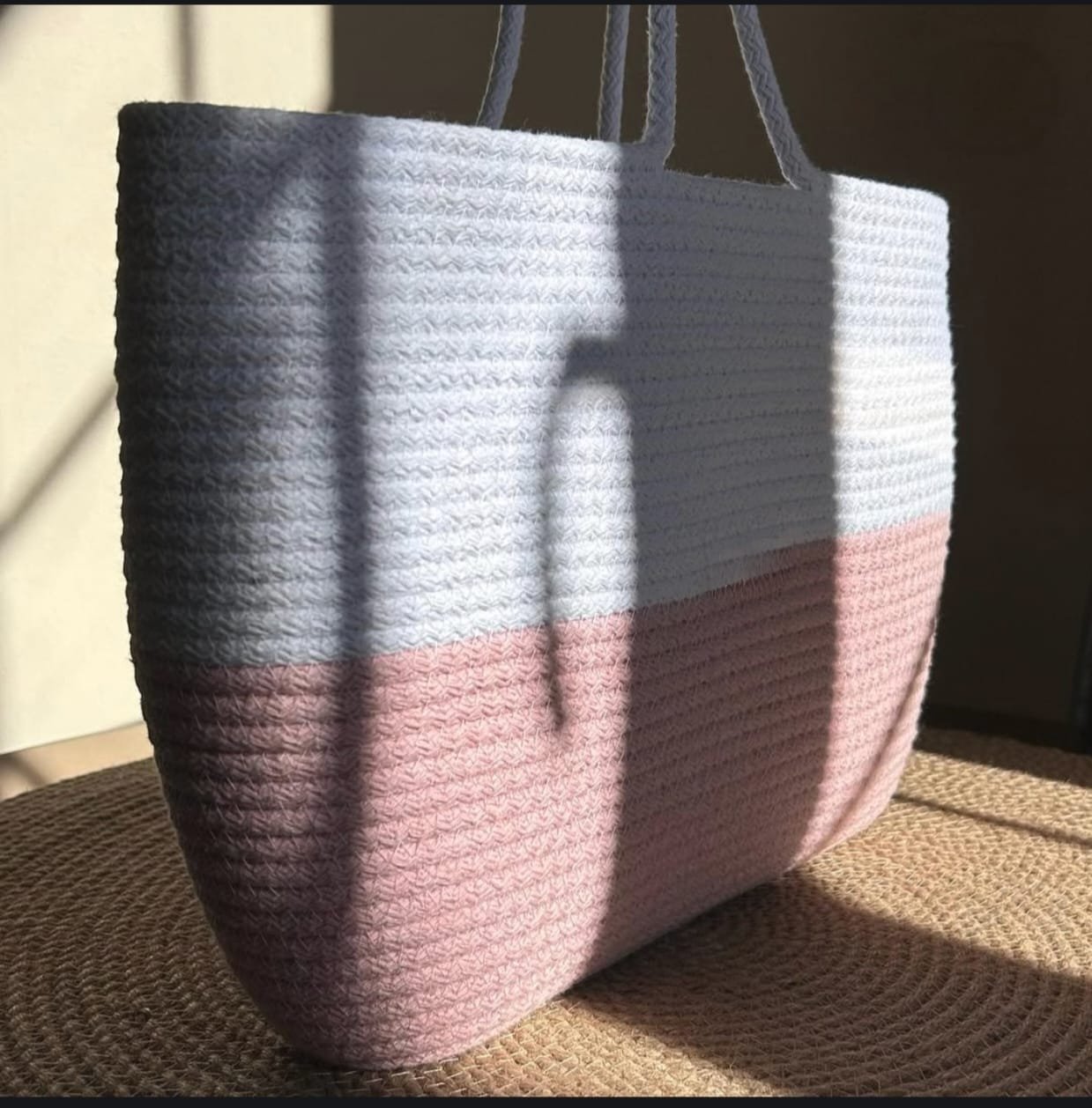 cotton rope/ jute /small dry grass/natural cane/chic dry grass bag/cotton rope woven bag for women vibrant cotton rope handbag chic large tote for women,stylish carryall & shoulder white pink bag cotton rope/ jute /small dry grass/natural cane/chic dry grass bag/cotton rope woven bag for women vibrant cotton rope handbag chic large tote for women,stylish carryall & shoulder white pink bag