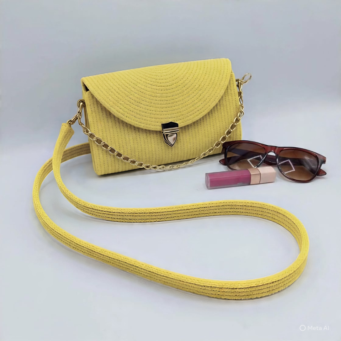 handmade cotton cored corssbody bags small purse with gold chain strap and strap and clasp, elegant shoulder bag,