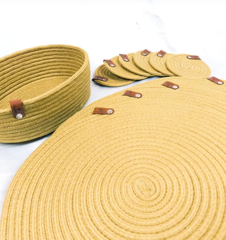 beige woven dining set beige woven dining set