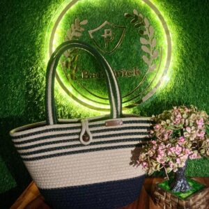 beige & black earth tote handmade sustainable jute carry bag for women